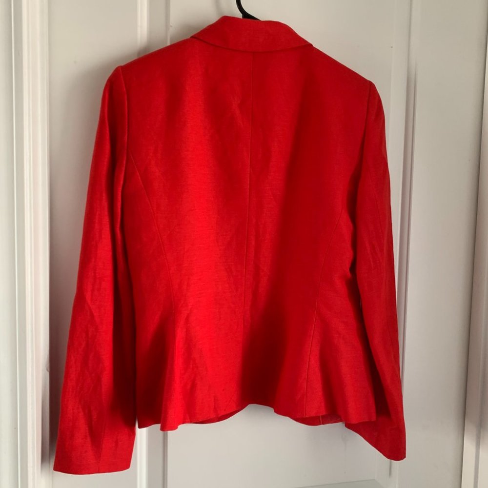 Calvin Klein Blazer Jacket Red Gold Buttons - Picture 5 of 8
